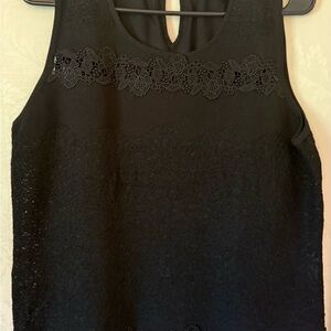 White House Black Market Black Lace Tank Top